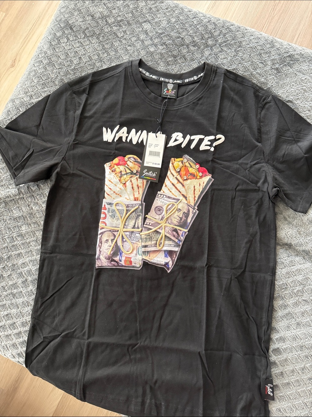 Switch Black "Wanna Bite?" Graphic Short Sleeve Tee